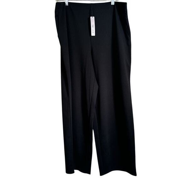 NIC+ZOE Pants - Nic + Zoe Drapey Ponte Wide leg ankle pant in Black Onyx Size Large